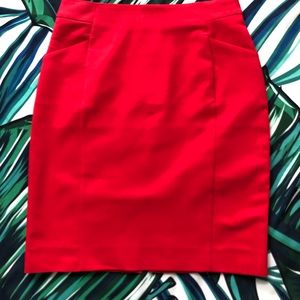 Pink-Red Pencil Skirt